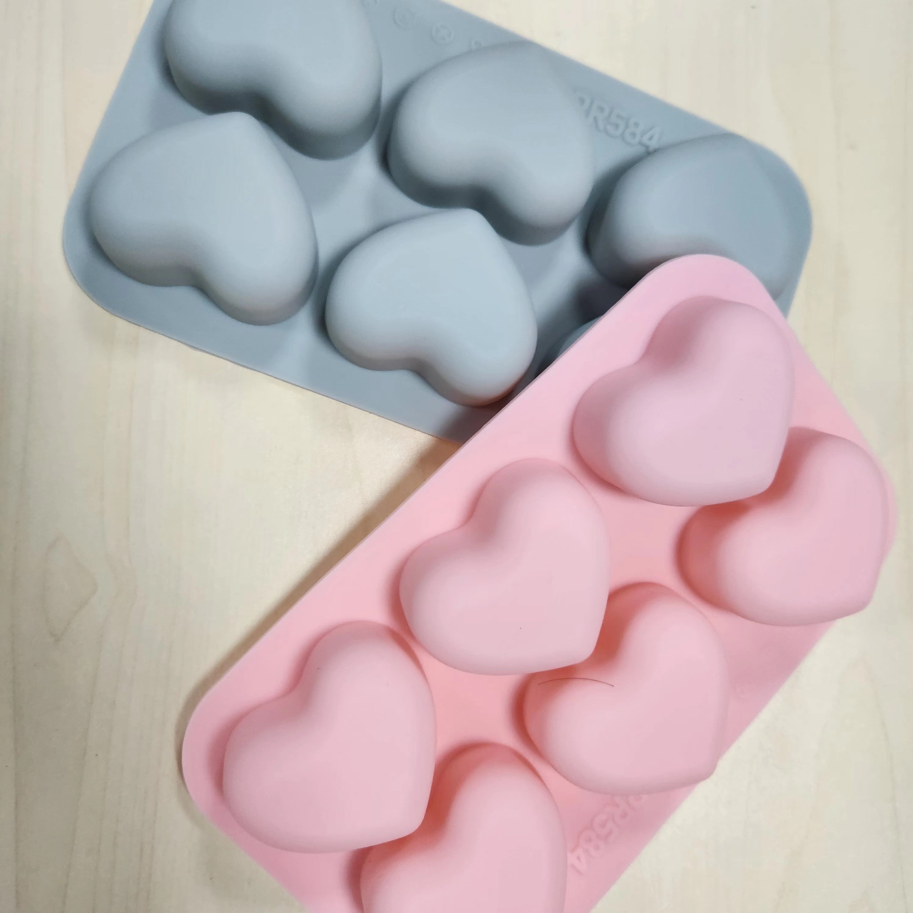 6 Cavities 3D Love Heart Silicone Cake Mold for Desserts