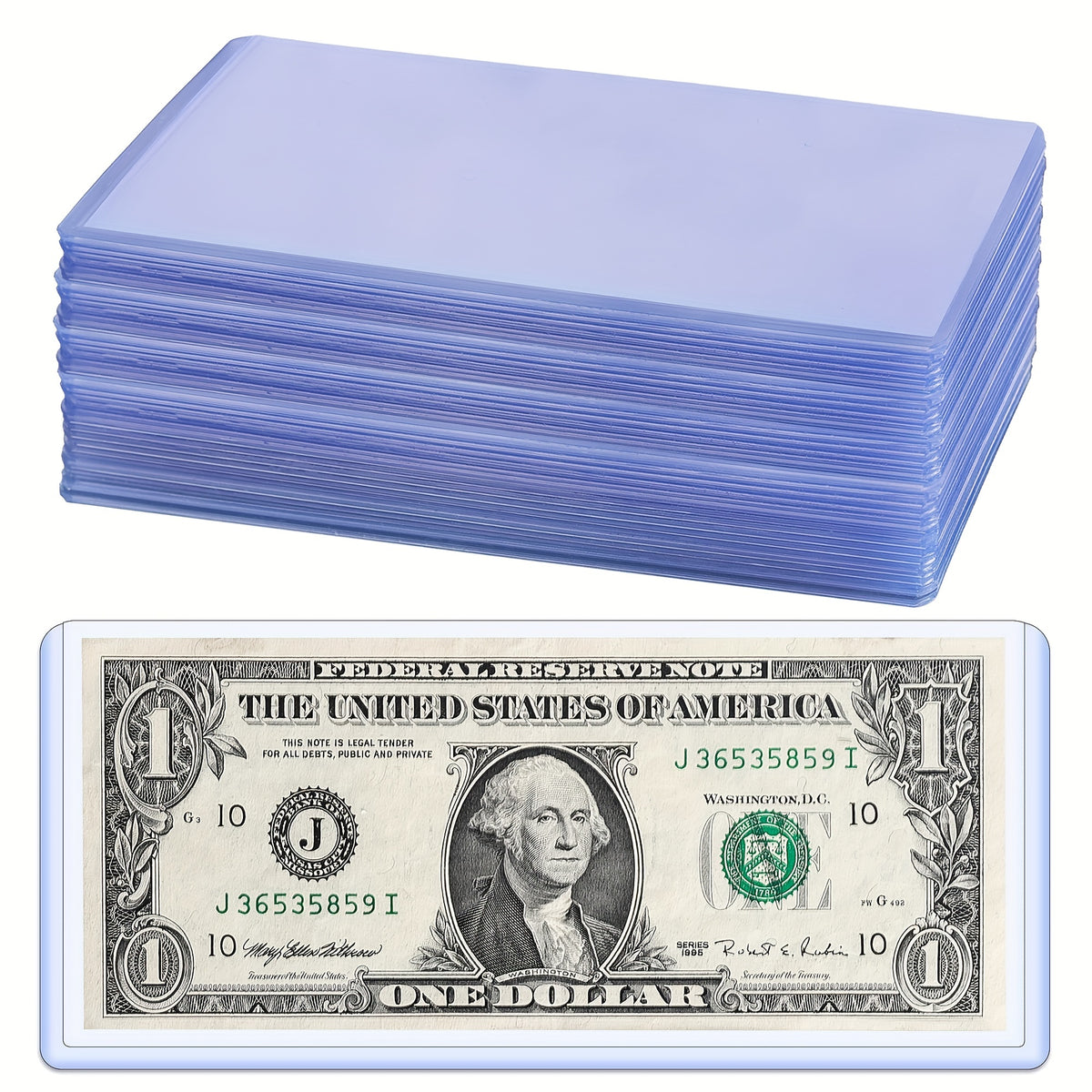 10pcs PVC Currency Stamp Display Stand for Regular Banknote Protective Sleeve