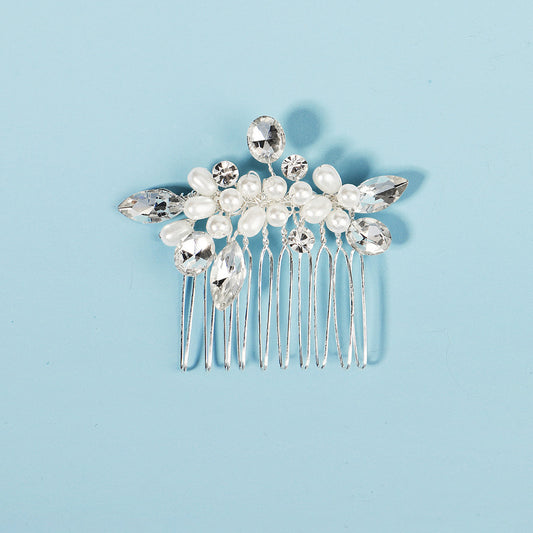 Bridal Rhinestone Faux Pearl Hair Comb Wedding Hair Accessories