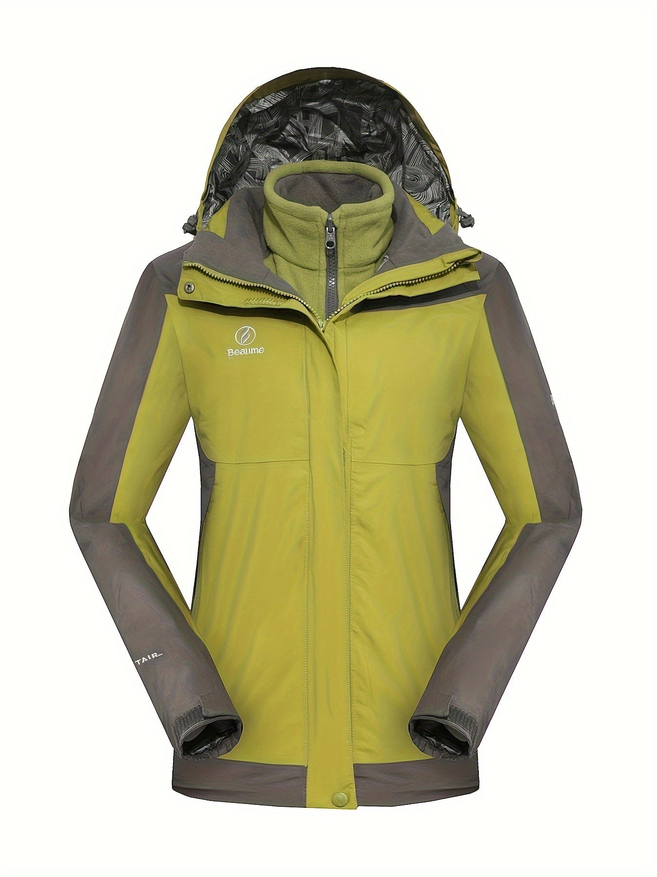 Women's 3 in 1 Hooded Jacket Fleece Lined Ski Jacket