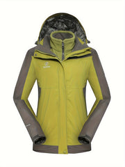 Women's 3 in 1 Hooded Jacket Fleece Lined Ski Jacket
