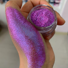 Aurora Chameleon Glitter Powder in Berry Mixed Purple Green Shades