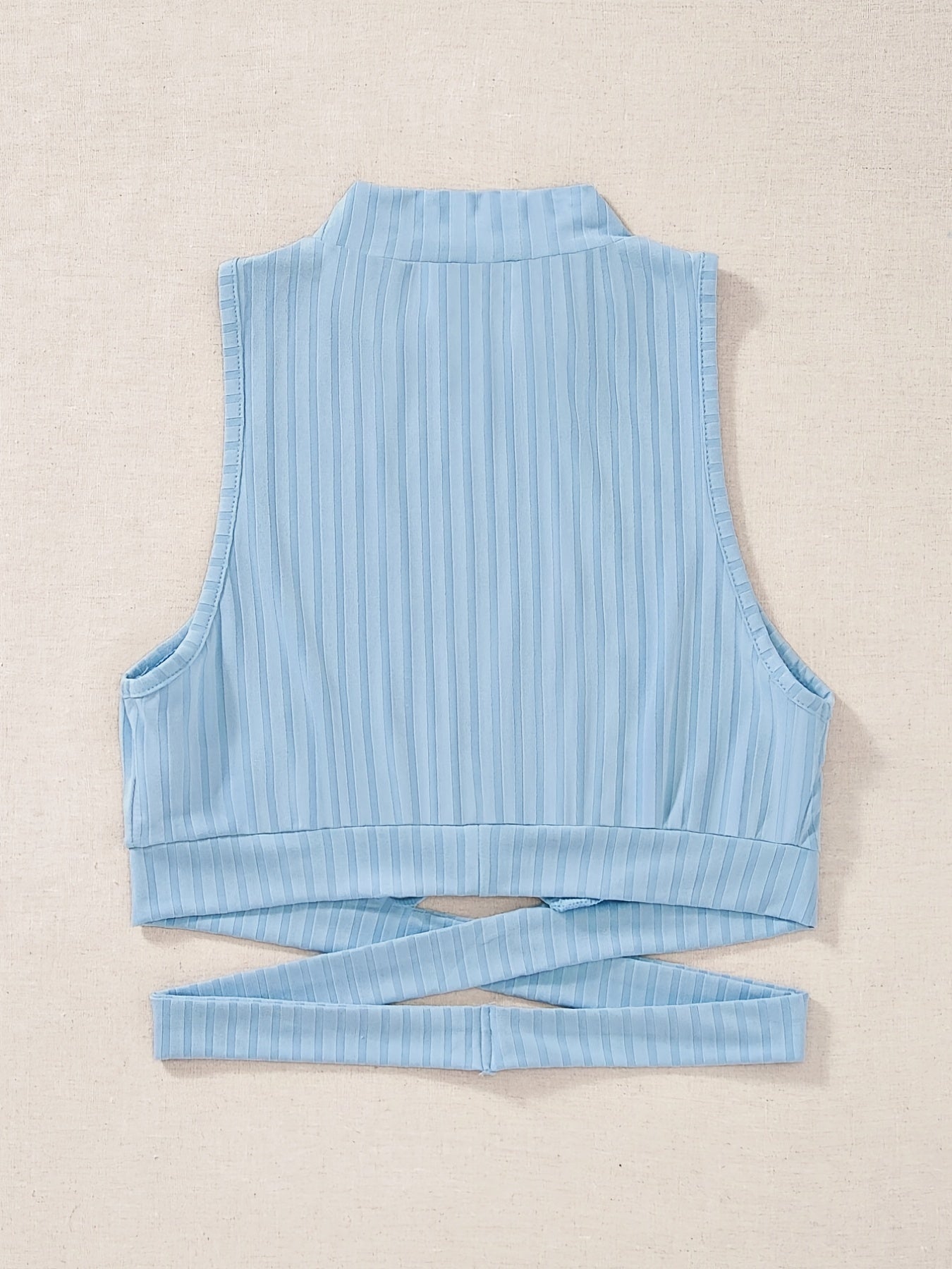 Sleeveless Mock Neck Top Sexy Casual Summer Spring Women's Clothing