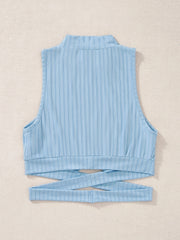 Sleeveless Mock Neck Top Sexy Casual Summer Spring Women's Clothing