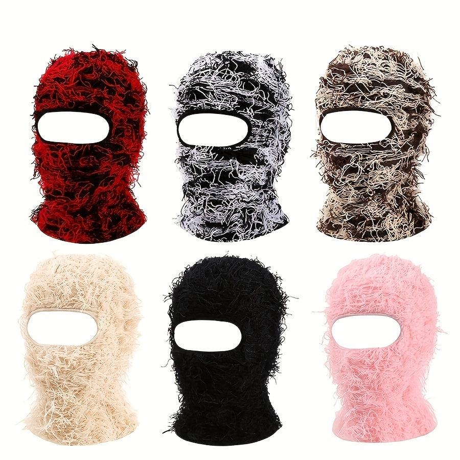 Tie Dye Block Hip Hop Knit Balaclava