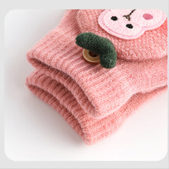 Kids Warm Cartoon Flip Gloves Outdoor Autumn Winter