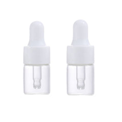 2pcs Mini Glass Dropper Bottles with Caps 1-5ml