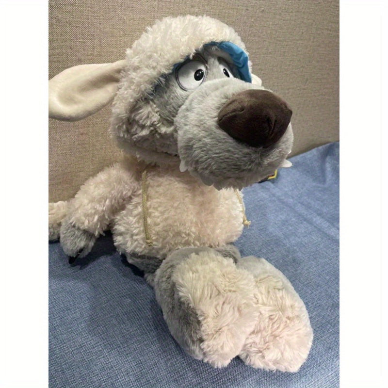 Soft Gray Wolf Plush Toy with Expressive Eyes