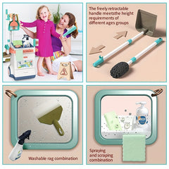Interactive House Cleaning Pretend Play Set with Storage