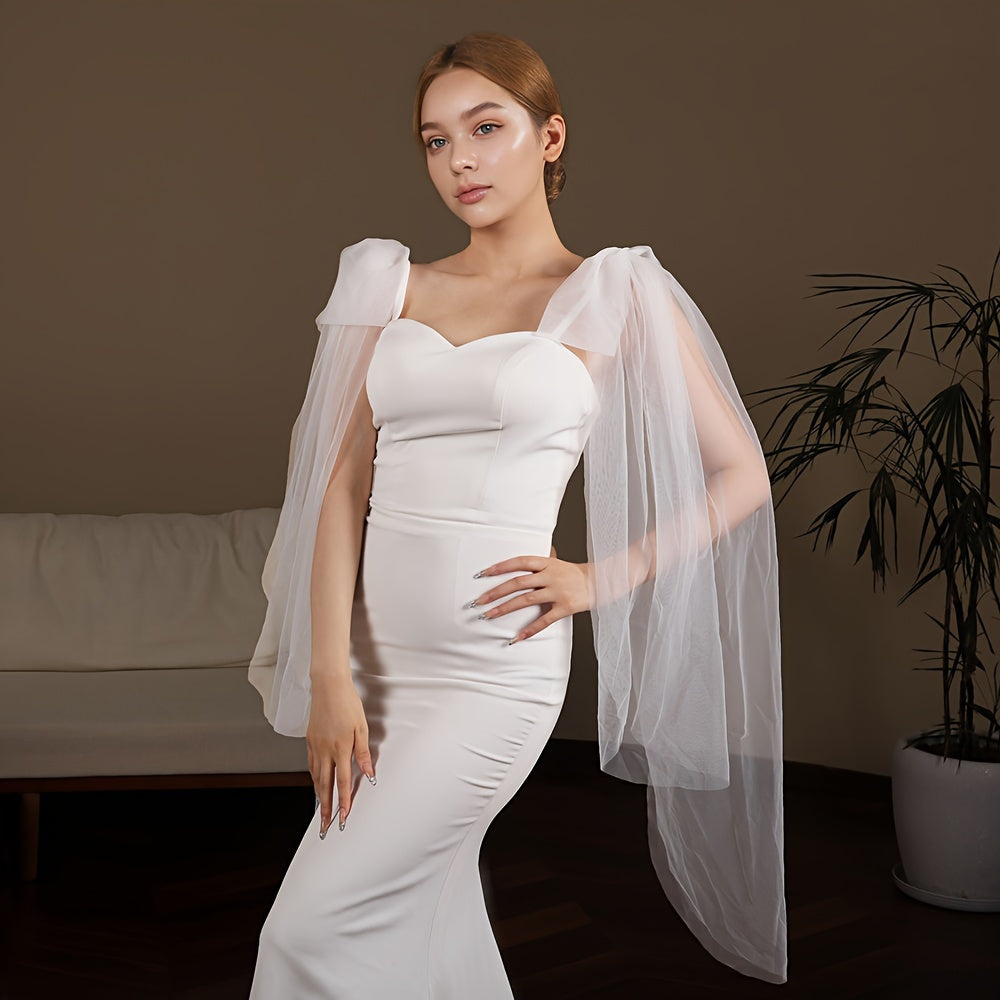 Romantic Mesh Bow Shoulder Accessories for Women