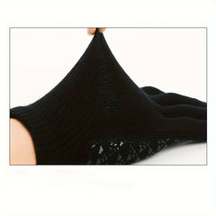 Cycling Knitted Gloves Hat Scarf Set Velvet Lined Anti Slip Gloves
