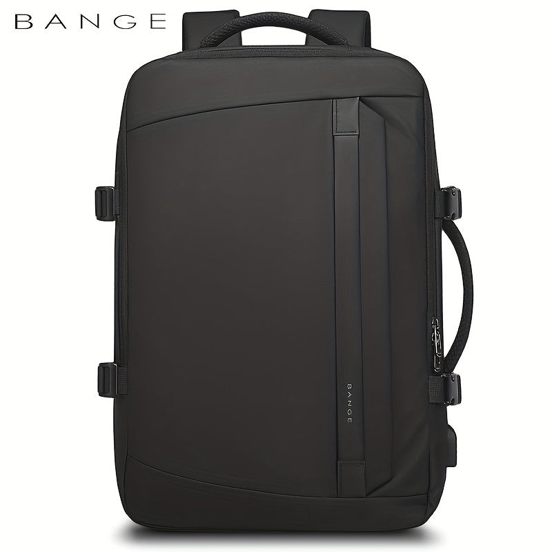 BANGE Large Capacity Business Waterproof Backpack With USB Charging Port