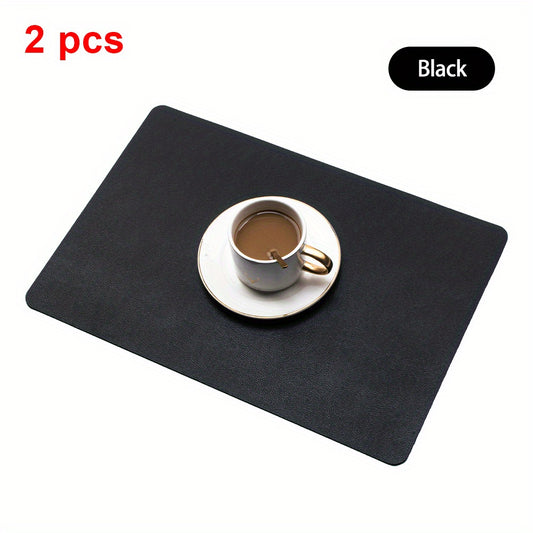 Waterproof Placemats Set of 2 Heat Stain Scratch Resistant Non Slip Table Mat