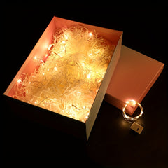 10pcs Copper Wire LED String Lights Fairy Lights Decorative Curtain Star Lights