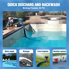 3 Pack 50FT Pool Backwash Hose Reinforced Sump Pump Discharge Hose