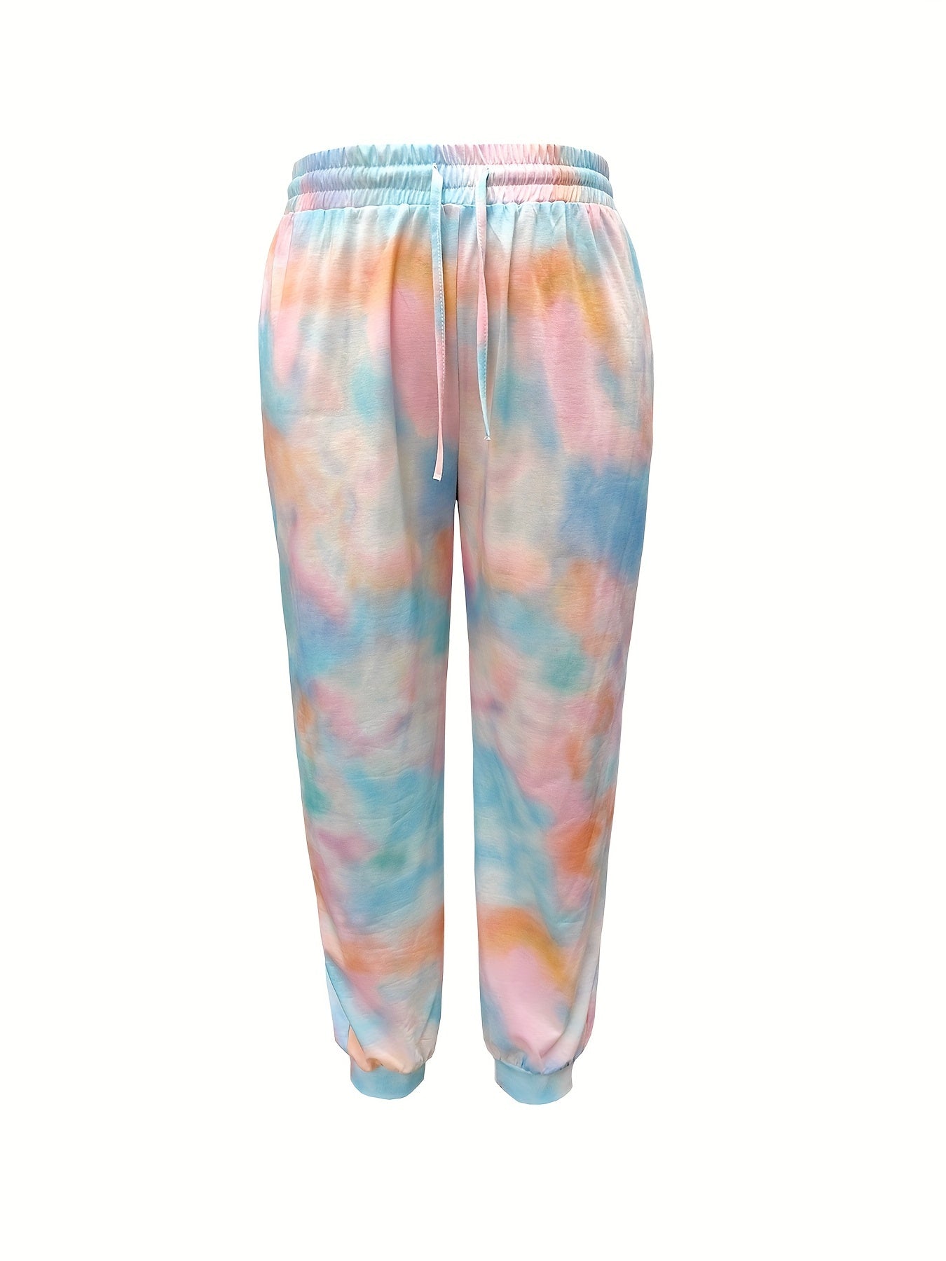 Women's Plus Tie Dye High Rise Tapered Leg Trousers