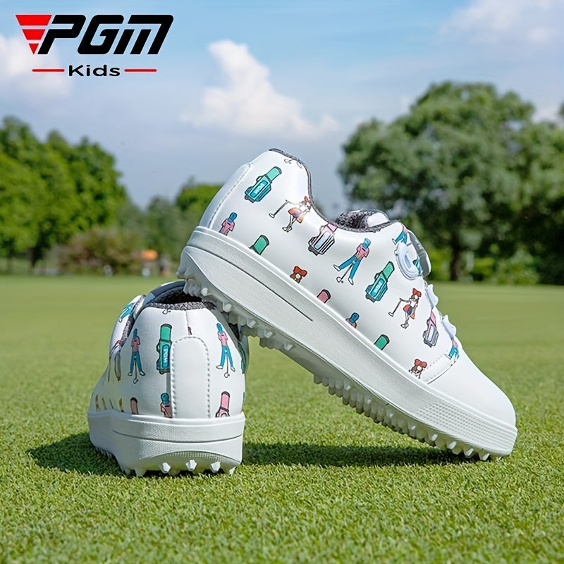 Waterproof Kids Golf Shoes with Anti Slip Shoelaces XZ241