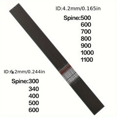 12pcs Archery Shafts Spine300-1100 ID4.2mm Accessories