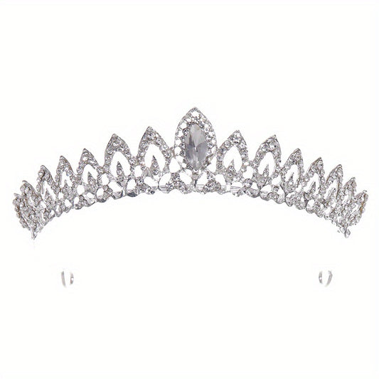 Princess Crown Rhinestone Headwear for Girls Birthday Party Dress Up