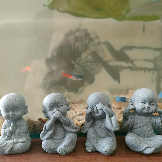 Aquarium Decor Little Monk Landscape Ornament For Gardening