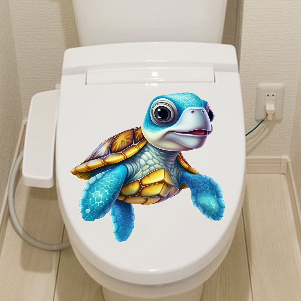 3D Sea Turtle Toilet Wall Sticker