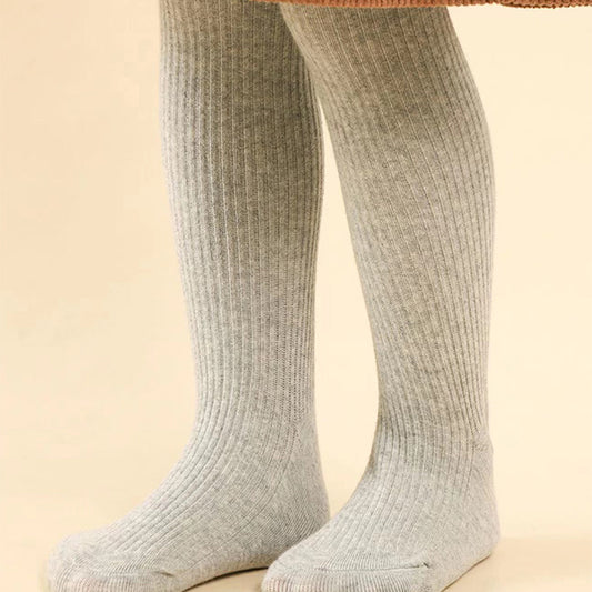 Girls Striped Knitted Cotton Leggings for Spring and Fall