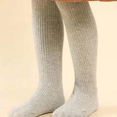 Girls Striped Knitted Cotton Leggings for Spring and Fall