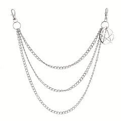 Pentagram Charm Pants Chain Punk Accessories