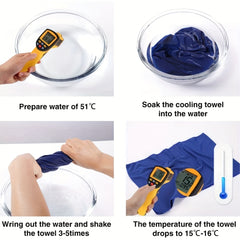 Cooling Towel Neck Wrap Instant Relief with 2 Pairs of Ice Silk Sleeves