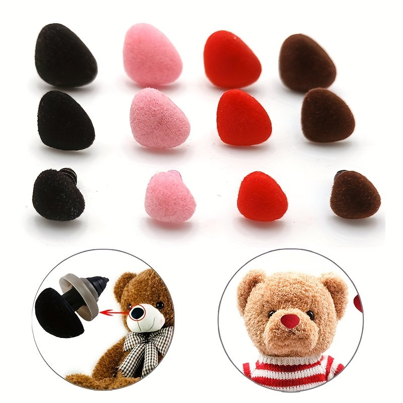 20pcs Triangle Noses Velvet Nose for Doll Craft Bear Plush Toys DIY Making