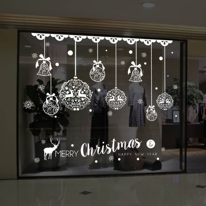 Christmas Chain Door Decals Glass Sticker Decoration For Windows