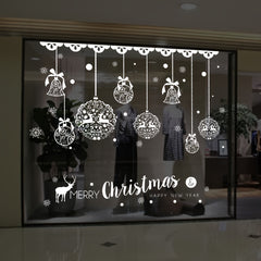 Christmas Chain Door Decals Glass Sticker Decoration For Windows
