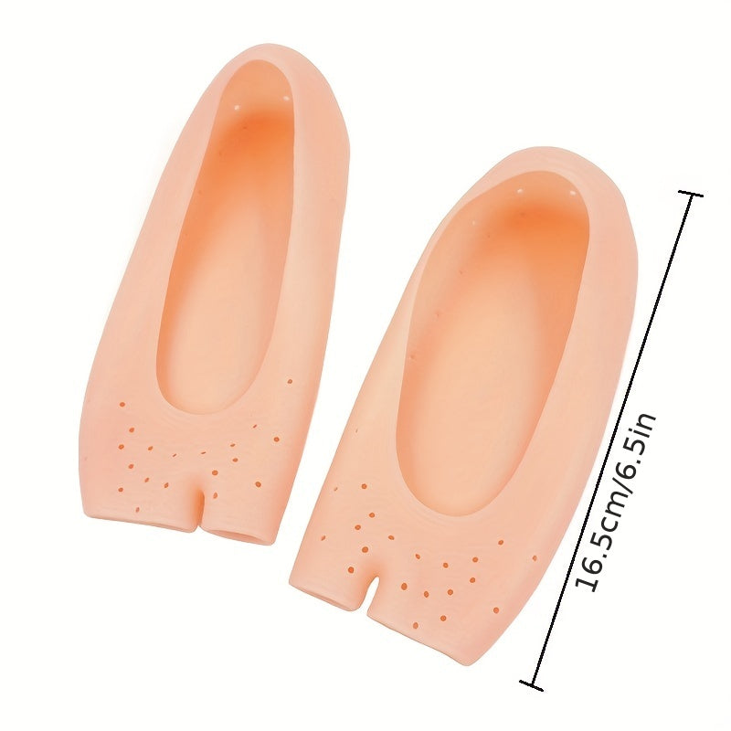 Open Toe Socks with Silicone for Foot Moisturizing