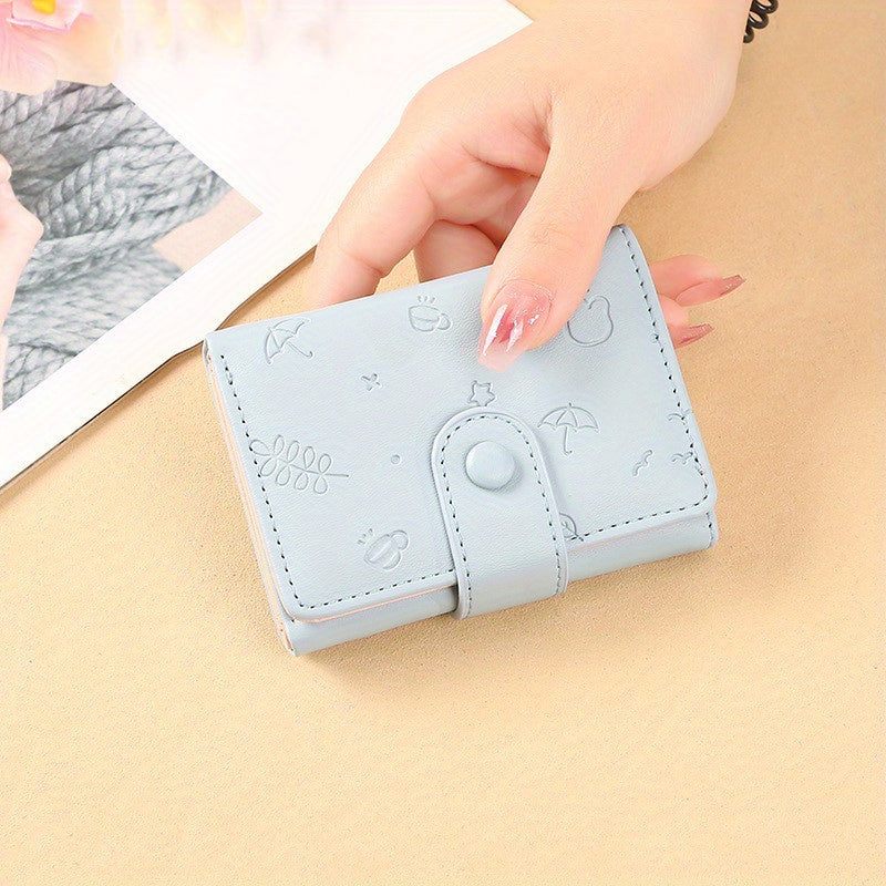 Cartoon Three Fold Short Wallet Card Holder Money Clip