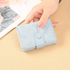 Cartoon Three Fold Short Wallet Card Holder Money Clip