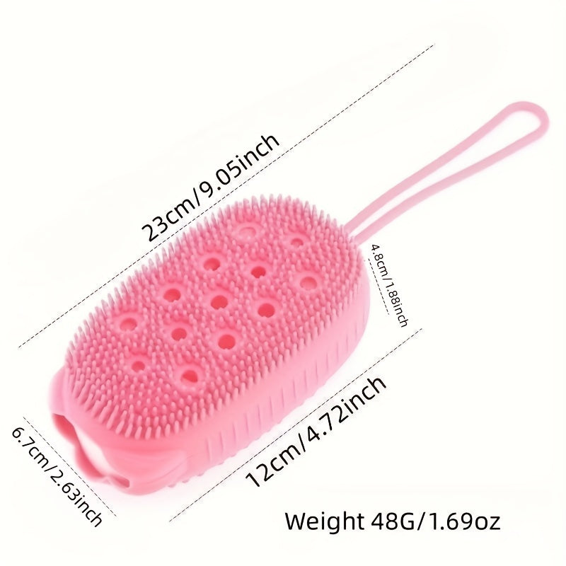 Dual Sided Silicone Bath Brush - Gentle Exfoliation & Skin Cleansing