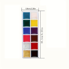12 Color Face Paint Kit with 6 Brushes for Halloween Cosplay SFX