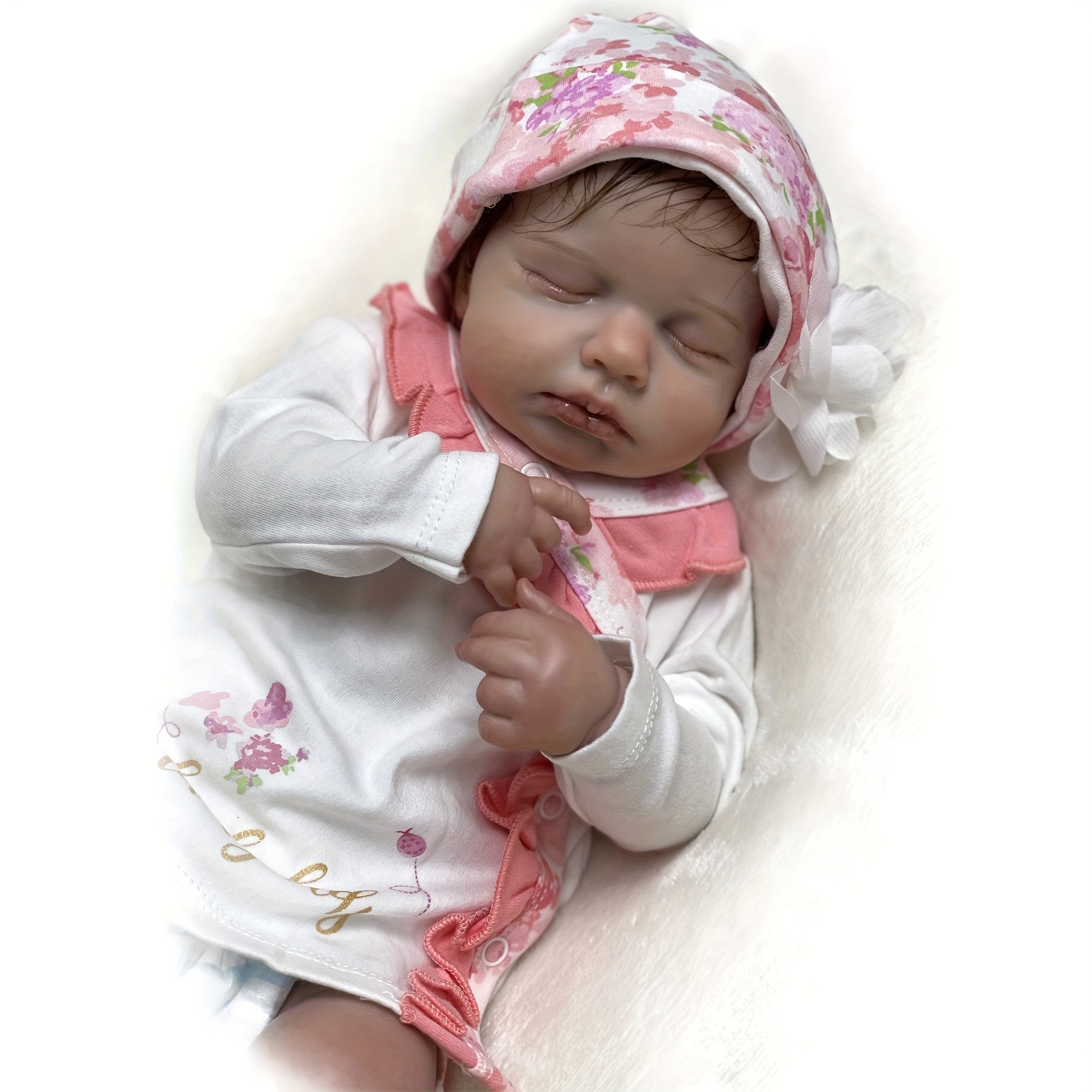 Genesis Painted Girl Bebe Reborn Dolls With Rooted Brown Hair