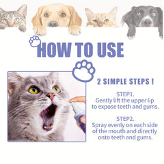 Dog & Cat Teeth Cleaning Spray - Freshen Your Pet's Breath Instantly