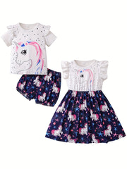 Unicorn Family Matching Outfits for Summer - Brother & Sister Set