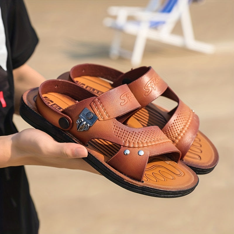 Men's Beach Walking Slip On Slide Sandals Summer Outdoor Shoes