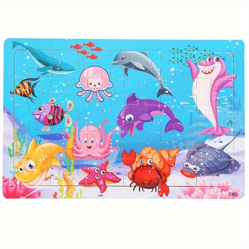 30pcs Wooden Puzzle Set for Kids Early Education Toys