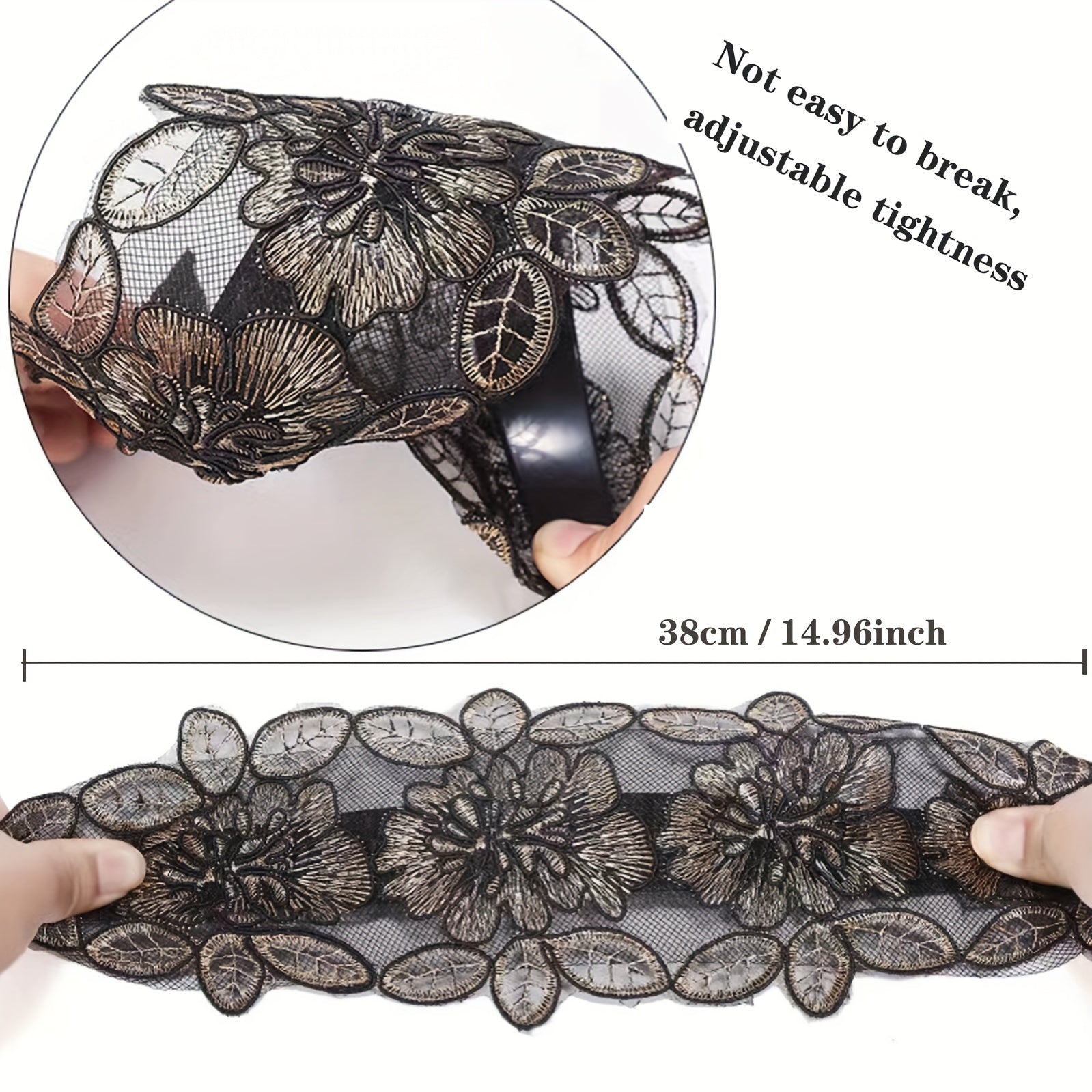 Lace Headband Wide Brim for Spa Make Up