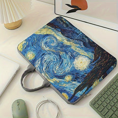 Night Sky Laptop Zipper Cover Soft Bag for Library and Commuting