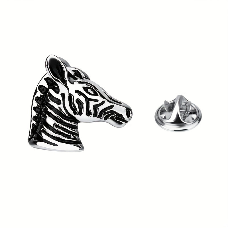 Vintage Horse Head Brooch Jewelry Suit Pin Collar Pin for Men