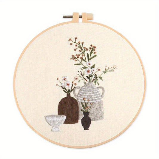 DIY Personalized Flowers Embroidery Kit for Beginners