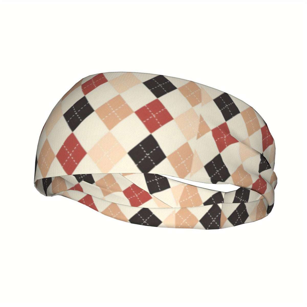 Men's Vintage Plaid Headband for Sports & Casual Outfits