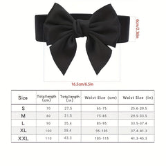 Wide Bowknot Waist Belt Elastic Waistband for Women