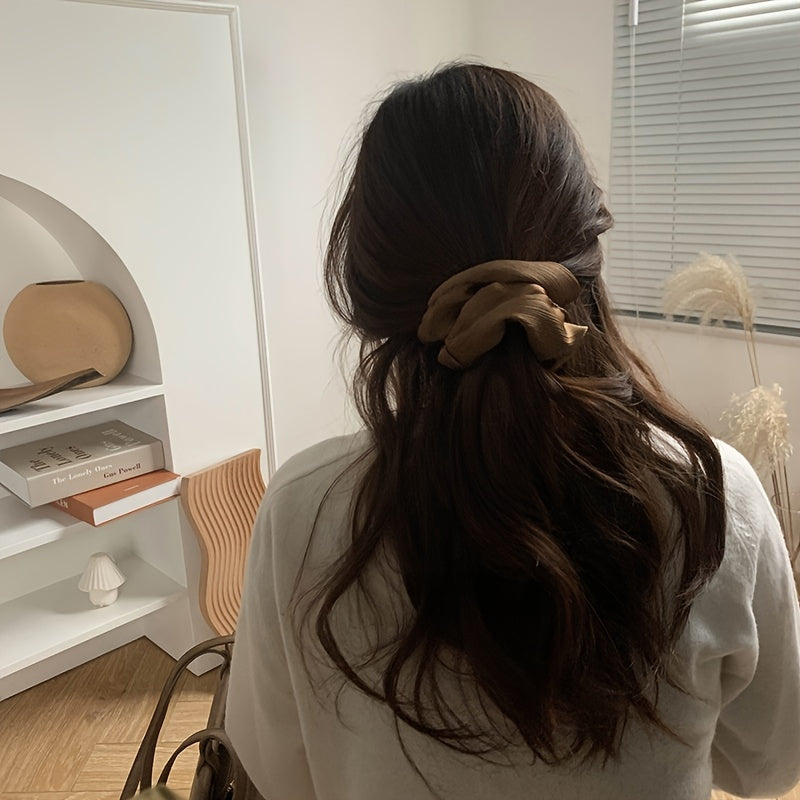 4pcs Bright Satin Hair Scrunchies for Women