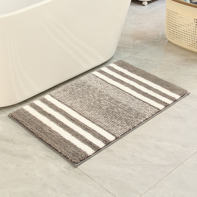 Absorbent Non Slip Bathroom Floor Mat Thickened High Plush Carpet